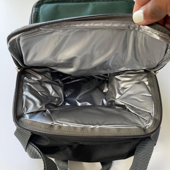 PAK CHEST COOLER Insulated Double Zip Compartment Adjustable Strap Green NWOT - Picture 3 of 12